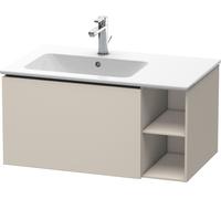 Duravit L-Cube Meuble sous-lavabo suspendu, 1 tiroir, étagère sur le côté, vasque à gauche, 820x400x481mm, LC619109191, LC619109191, Colorazione: Taupe Matt DÃ©cor