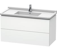Duravit L-Cube Meuble sous-lavabo suspendu, 2 tiroirs, 1020mm, pour Starck 3, LC626601818, LC626601818, Colorazione: Bianco opaco Decor bianco opaco