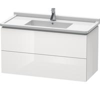 Duravit L-Cube bâti-support lavabo suspendu, 2 tiroirs, 1020x558x469mm, LC626602222, LC626602222, Colorazione: Decoro bianco lucido