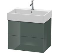 Duravit L-Cube Meuble sous-lavabo suspendu, 2 tiroirs, 68,4 x 45,9 cm, pour Vero Air 235070, LC627603838, LC627603838, Colorazione: Laccato lucido Grigio Dolomiti Grey