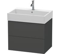 Duravit L-Cube Meuble sous-lavabo suspendu, 2 tiroirs, 68,4 x 45,9 cm, pour Vero Air 235070, LC627604949, LC627604949, Colorazione: Grafite opaco Decor