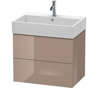 Duravit L-Cube Meuble sous-lavabo suspendu, 2 tiroirs, 68,4 x 45,9 cm, pour Vero Air 235070, LC627608686, LC627608686, Colorazione: Laccato lucido Cappuccino