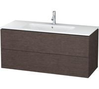 Duravit L-Cube Meuble sous-lavabo suspendu, 2 tiroirs, largeur : 1220mm, pour Me par Starck 233612, LC624307272, LC624307272, Colorazione: impiallacciato in vero legno di quercia scuro spazzolato e ve