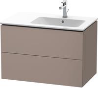 Duravit L-Cube Meuble sous-lavabo suspendu, 2 tiroirs, vasque à droite, 820x550x481mm, LC629204343, LC629204343, Colorazione: Basalto opaco decoro opaco