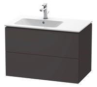 Duravit L-Cube Meuble sous-lavabo suspendu, 2 tiroirs, vasque à gauche, 820x550x481mm, LC629108080, LC629108080, Colorazione: Decoro grafite super opaco