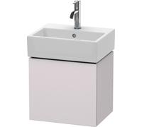 Duravit L-Cube Meuble sous-lavabo suspendu 43,4x34,1 cm, 1 porte, pivotante à gauche, pour Vero Air 072445, LC6245L8787, LC6245L8787, Colorazione: Laccato Bianco Lilla Seta opaco Laccato opaco