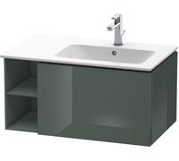 Duravit L-Cube Meuble sous-lavabo suspendu 82,0 x 48,1 cm, 1 tiroir, côté étagère, pour ME by Starck 234683 Cuve à droite, LC619203838, LC619203838, Colorazione: Laccato lucido Grigio Dolomiti Grey
