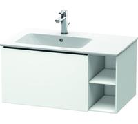 Duravit L-Cube Meuble sous-lavabo suspendu 82,0 x 48,1 cm, 1 tiroir, étagère latérale, pour ME by Starck 234583 Cuve à gauche, LC619108686, LC619108686, Colorazione: Laccato lucido Cappuccino