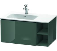 Duravit L-Cube Meuble sous-lavabo suspendu 82,0 x 48,1 cm, 1 tiroir, étagère latérale, pour ME by Starck 234583 Cuve à gauche, LC619103838, LC619103838, Colorazione: Laccato lucido Grigio Dolomiti Gre