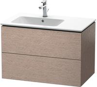 Duravit L-Cube Meuble sous-lavabo suspendu 82,0 x 48,1 cm, 2 tiroirs, pour ME by Starck 234583 Cuve à gauche, LC629101111, LC629101111, Colorazione: quercia cashmere impiallacciato in vero legno