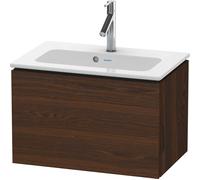 Duravit L-Cube Meuble sous-lavabo suspendu Compact, 1 extension, largeur : 620mm, pour ME by Starck 234263, LC615606969, LC615606969, Colorazione: Noce spazzolato Impiallacciatura in vero legno