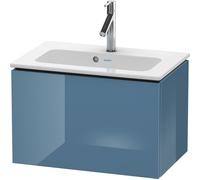 Duravit L-Cube Meuble sous-lavabo suspendu Compact, 1 extension, largeur : 620mm, pour ME by Starck 234263, LC615604747, LC615604747, Colorazione: Laccato lucido blu pietra