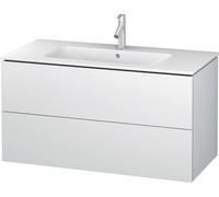 Mobile toilette Duravit L-Cube Vanity a parete, larghezza 1020mm, profondità 481, 2 cassetti, si adatta a "Me by Starck\". Articolo 233610, Colorazione: Bianco opaco Decor bianco opaco