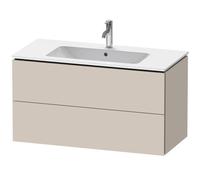 Mobile toilette Duravit L-Cube Vanity a parete, larghezza 1020mm, profondità 481, 2 cassetti, si adatta a "Me by Starck\". Articolo 233610, Colorazione: Taupe Decor