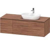 Duravit L-Cube Meuble sous-vasque avec consoles suspendues, avec plan de toilette, 2 tiroirs, vasque à droite, 1420x482x550mm, LC4875079790000, LC4875079790000, Colorazione: Decorazione naturale in no