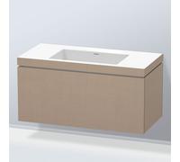 Duravit L-Cube c-bonded Ensemble suspendu, 1 tiroir, sans trop-plein, sans trou pour robinetterie, 1000x500x480mm, LC6918N7575, LC6918N7575, Colorazione: Arredamento in lino