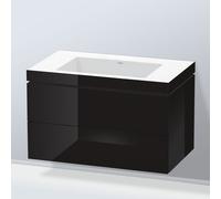 Duravit L-Cube mobile con lavabo Vero Air, 2 scomparti estraibili, LC6927N4040, L-Cube; Vero Air [Mobili da Bagno > Mobili con Lavabo Integrato]