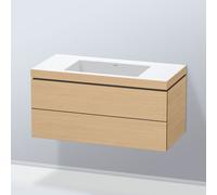Duravit L-Cube mobile con lavabo Vero Air, 2 scomparti estraibili, LC6928N3030, L-Cube; Vero Air [Mobili da Bagno > Mobili con Lavabo Integrato]