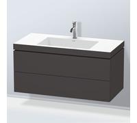 Duravit L-Cube mobile con lavabo Vero Air, 2 scomparti estraibili, LC6928O8080, L-Cube; Vero Air [Mobili da Bagno > Mobili con Lavabo Integrato]