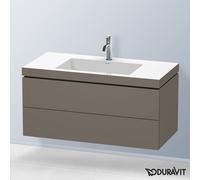 Duravit L-Cube mobile con lavabo Vero Air, 2 scomparti estraibili, LC6928O9090, L-Cube; Vero Air [Mobili da Bagno > Mobili con Lavabo Integrato]