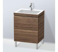 Duravit L-Cube mobile con lavabo Vero Air, 2 scomparti estraibili, LC6936O2121, L-Cube; Vero Air [Mobili da Bagno > Mobili con Lavabo Integrato]