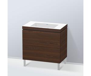 Duravit L-Cube mobile con lavabo Vero Air, 2 scomparti estraibili, LC6937N6969, L-Cube; Vero Air [Mobili da Bagno > Mobili con Lavabo Integrato]