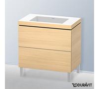 Duravit L-Cube mobile con lavabo Vero Air, 2 scomparti estraibili, LC6937N7171, L-Cube; Vero Air [Mobili da Bagno > Mobili con Lavabo Integrato]