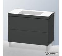 Duravit L-Cube mobile con lavabo Vero Air, 2 scomparti estraibili, LC6938N4949, L-Cube; Vero Air [Mobili da Bagno > Mobili con Lavabo Integrato]