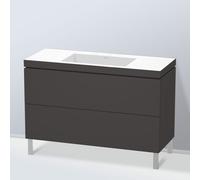 Duravit L-Cube mobile con lavabo Vero Air, 2 scomparti estraibili, LC6939N8080, L-Cube; Vero Air [Mobili da Bagno > Mobili con Lavabo Integrato]