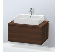 Duravit L-Cube Meuble sous-lavabo pour console, suspendu, 1 tiroir, 820x400x547mm, LC581206969, LC581206969, Colorazione: Noce spazzolato Impiallacciatura in vero legno