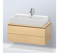 Duravit Meuble sous-lavabo L-Cube pour console, largeur 520mm, profondeur 477mm, 2 tiroirs, LC580807171, LC580807171, Colorazione: Rovere mediterraneo impiallacciato in vero legno