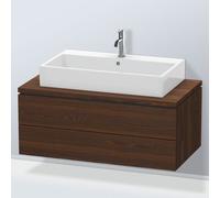 Duravit L-Cube Meuble sous-lavabo pour console, suspendu, 2 tiroirs, 1020x400x547mm, LC581906969, LC581906969, Colorazione: Noce spazzolato Impiallacciatura in vero legno