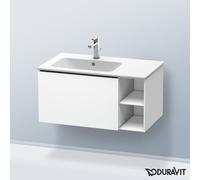 Duravit L-Cube Meuble sous-lavabo suspendu 82,0 x 48,1 cm, 1 tiroir, étagère latérale, pour ME by Starck 234583 Cuve à gauche, LC619101818, LC619101818, Colorazione: Bianco opaco Decor bianco opaco
