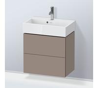 Duravit L-Cube bâti-support lavabo suspendu, Compact, 2 tiroirs, 584x544x391mm, LC621904343, LC621904343, Colorazione: Basalto opaco decoro opaco