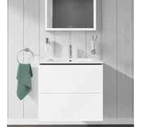 Mobile toilette Duravit L-Cube Vanity a parete, 2 cassetti, larghezza: 620 mm, per Me by Starck 233663, Colorazione: Decoro bianco lucido
