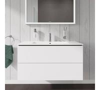 Mobile toilette Duravit L-Cube Vanity a parete, larghezza 1020mm, profondità 481, 2 cassetti, si adatta a "Me by Starck\". Articolo 233610, Colorazione: Bianco opaco Decor bianco opaco