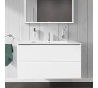 Duravit L-Cube Meuble sous-lavabo suspendu, largeur 1020mm, profondeur 481, 2 tiroirs, adapté "Me by Starck" Article 233610, LC624202222, LC624202222, Colorazione: Decoro bianco lucido