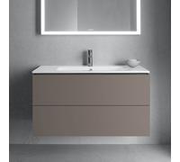 Duravit L-Cube bâti-support lavabo suspendu, 2 tiroirs, 1020x550x481mm, LC624204343, LC624204343, Colorazione: Basalto opaco decoro opaco