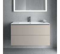 Mobile toilette Duravit L-Cube Vanity a parete, larghezza 1020mm, profondità 481, 2 cassetti, si adatta a "Me by Starck\". Articolo 233610, Colorazione: Taupe Decor
