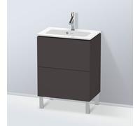 Duravit L-Cube mobile sottolavabo, 2 scomparti estraibili, LC667308080, L-Cube [Mobili da Bagno > Mobili Lavabo]