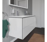 Mobile toilette Duravit L-Cube Vanity a parete, 4 cassetti, larghezza: 1290 mm, per Me by Starck 233613, colorazione: Decoro bianco lucido