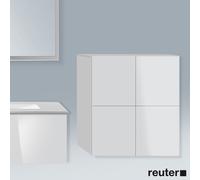 Duravit L-Cube armoire mi-haute, largeur 700mm, profondeur 363mm, 2 portes, LC117702222, LC117702222, Colorazione: Decoro bianco lucido