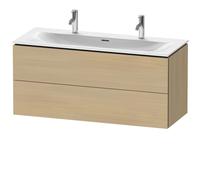 Duravit L-Cube Vanity unit à accrochage mural LC6309, 1220x481 mm, 2 tiroirs, pour Viu 234412, LC630907171, LC630907171, Colorazione: Rovere mediterraneo impiallacciato in vero legno