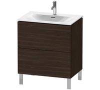 Duravit L-Cube Vanity unit vertical LC6596, 720x481 mm, 2 tiroirs, pour Viu 234473, LC659606969, LC659606969, Colorazione: Noce spazzolato Impiallacciatura in vero legno