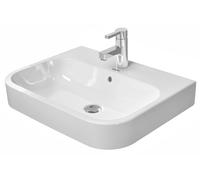 Duravit lavabo à poser Happy D.2 60cm avec trop-plein, avec plage pour robinetterie, 1 trou pour robinetterie, poli, 2315600000, 2315600000, Colorazione: Bianco