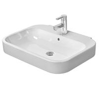 Duravit lavabo Happy D.2 65cm avec trop-plein, avec plage de robinetterie, 1 trou pour robinetterie, 23166500001, 23166500001, Colorazione: Bianco con Wondergliss