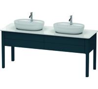 Duravit Luv bâti-support pour lavabo à poser, 1733 x 570 mm, 2 tiroirs, LU9562B9898, LU9562B9898, Colorazione: Laccato opaco seta blu notte