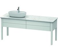 Unità Duravit Luv Vanity in piedi LU9563L, 1733 x 570 mm, 2 estraibili, Colorazione: Laccato bianco seta opaco