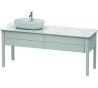 Duravit Luv bâti-support pour lavabo à poser, 1733 x 570 mm, 2 tiroirs, LU9563L3939, LU9563L3939, Colorazione: Nordic White laccato opaco seta bianco nordico