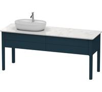 Duravit Luv bâti-support pour lavabo à poser, 1733 x 570 mm, 2 tiroirs, LU9563L9898, LU9563L9898, Colorazione: Laccato opaco seta blu notte